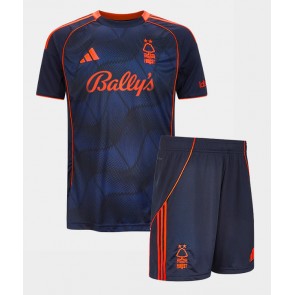 Nottingham Forest Douglas Luiz #12 Tredjetrøje Børn 2025-26 Kortærmet (+ Korte bukser)